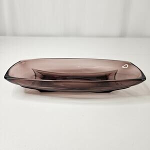 Vintage Moroccan Hazel Atlas Colony Capri Serving Dish Oblong Tray Amethyst